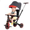 Winhope Kids Tricycle, 6 in 1 Baby's Tricycle Toddler Trike with Adjustable Push Handle, Reversible Seat and Canopy, Baby Stroller for 1-6 Year Olds, Suitable for Outdoor Activities(Red) view 1