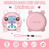 Cute Silicone Case for Punirunes Virtual Pet, Protective Skin Sleeve for Punirunes Virtual Electronic Pets Accessories with Lanyard - Pink view 2