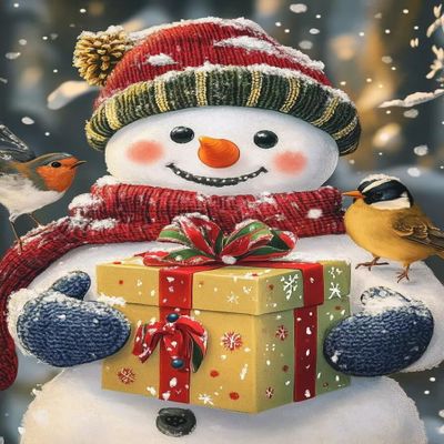 1000 Pieces of Puzzle,Christmas Snowman and Presents Christmas Series Wooden Puzzle,Dust-Free Perfect Interlocking,Suitable for Home Decoration,Birthday Gifts,Suitable for Both Men and Women