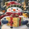 1000 Pieces of Puzzle,Christmas Snowman and Presents Christmas Series Wooden Puzzle,Dust-Free Perfect Interlocking,Suitable for Home Decoration,Birthday Gifts,Suitable for Both Men and Women view 1