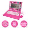 Lexibook, Barbie, Bilingual and Educational Laptop Spanish/English, Toy for Children, 170 Activities to Learn, Play Games and Music, Large Screen, Pink, JC599BBi2 view 2
