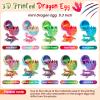 SHUWND 3D Printed Dragon Eggs with Dragons Inside  4PCS Mini Articulated Baby Dragon Toys, Mystery Fidget Egg Set for Kids & Adults, Easter Basket Stuffers and Essentials view 3