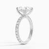 Handmade Moissanite Ring, Princess Cut 1-4 CT Anniversary Promise Ring In Sterling Silver & Solid Gold, Halo Wedding Ring For Women, Memorial Gift For Mother(3 CARAT, White) view 2