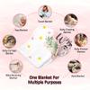 Savilediy Personalized Baby Blanket for Baby Boy Girl Kids, Custom Baby Soft Blanket Throw with Name Elephant, Customized Christmas Birthday Gifts for Newborn New Mom Swaddle Toddler Baby Shower view 4
