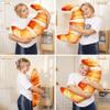 28in 3D Simulation Bread Plush, Croissant Pillow, Baguette Pillows, Food Pillows, Adorable Soft Plushies Stuffed Toy Room Decor Funny Gift for Kids and Adults view 3