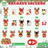 30Sets Christmas Crafts Kits for Kids Reindeer DIY Necklaces Bulk Reindeer Beaded Necklace Arts Crafts Kit for Festive Xmas Holiday Winter Party Classroom Decors Games Activities, 6 Style view 2
