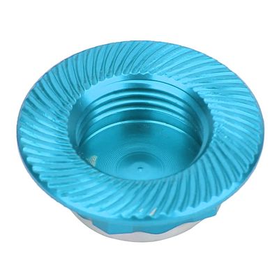 4Pcs 17mm Aluminium Alloy Dust Proof Hub Nut Wheel 7mm 4Pcs Aluminium Alloy Hub Nut Wheel Accessory for 1/8 RC Car Model (Blue)