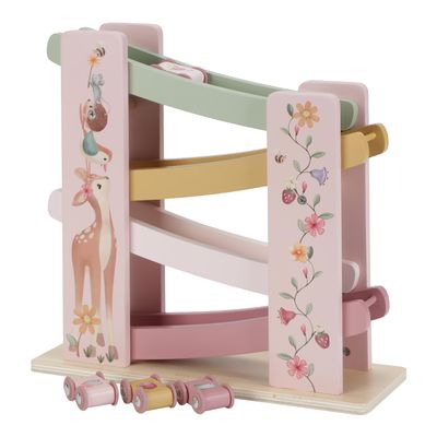 Little Dutch 7355 FSC Wooden Marble Track Car Racing Track Fairy Garden Pink