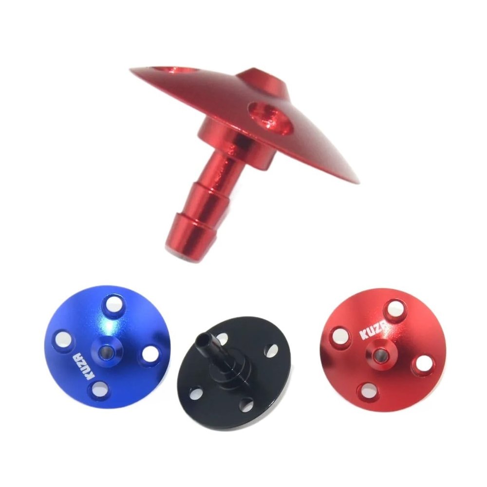 StiNGZjdM Compatible with KUZA Compatible with TOC CNC Aluminum Rounded Fuel Vent Line Plug for RC Airplane Boats Upgrade Accessories Parts(Red)