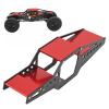 1/24 Car Chassis Frame, Aluminum Alloy, Good Performance, Alloy Frame, CNC Machined for Replacement (Red) view 4