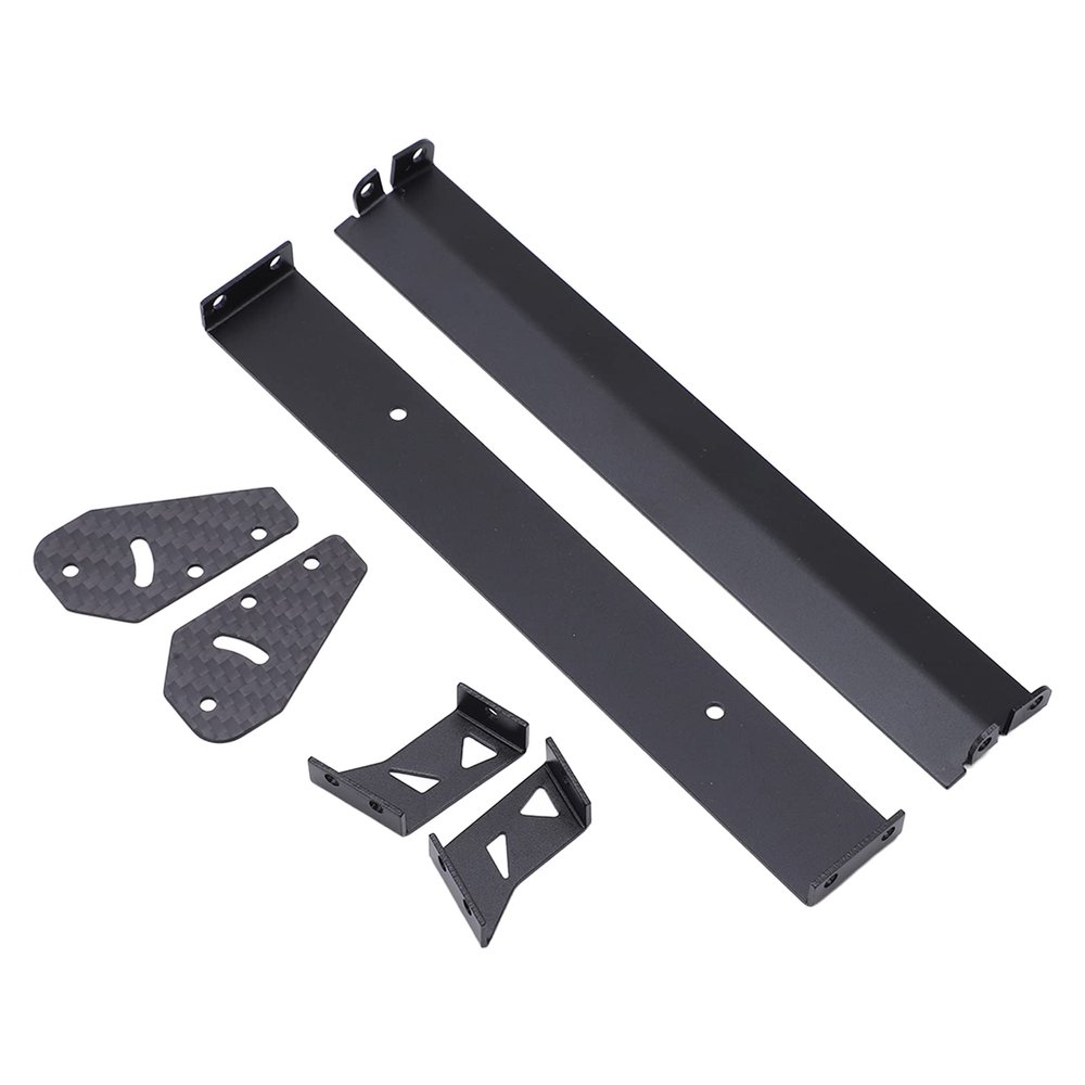 Rear Wing Black Adjustable Angle Wear Resistant RC Car Rear Wing Aerodynamic Spoiler Double Layer for 1/10 On Road Racing Drift Car