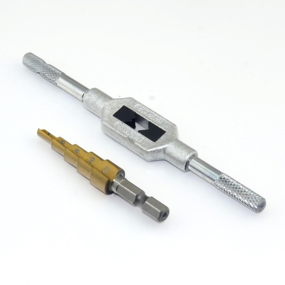 StiNGZjdM Compatible with Great Planes 4-Step Propeller Shaft Reamer Standard 4 6 8 10 12MM Opener Drill RC Tools(Reamer and Wrench)