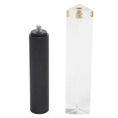 ANGGREK Triangle Prism, 1/4 Transparent Optical Glass Triangular Prism with Mini Handle for Artistic Photo Effects