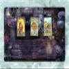Madaket Lane 3 Card Spread Tarot Mat for Beginners and Experts, 8 Printed Layouts for Reading, Divination Cloth, Large Size Protective Desk or Table Pad for Readings (Apothecary-Cat-2) view 2