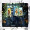 3 Card Spread Tarot Mat for Beginners and Experts, 8 Printed Layouts for Reading, Divination Cloth, Large Size Protective Desk or Table Pad for Readings (Gray-Cat-Apothecary-2) view 2
