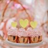 UXYOKM 36 Pcs Heart Cupcake Toppers Gold Glitter view 2