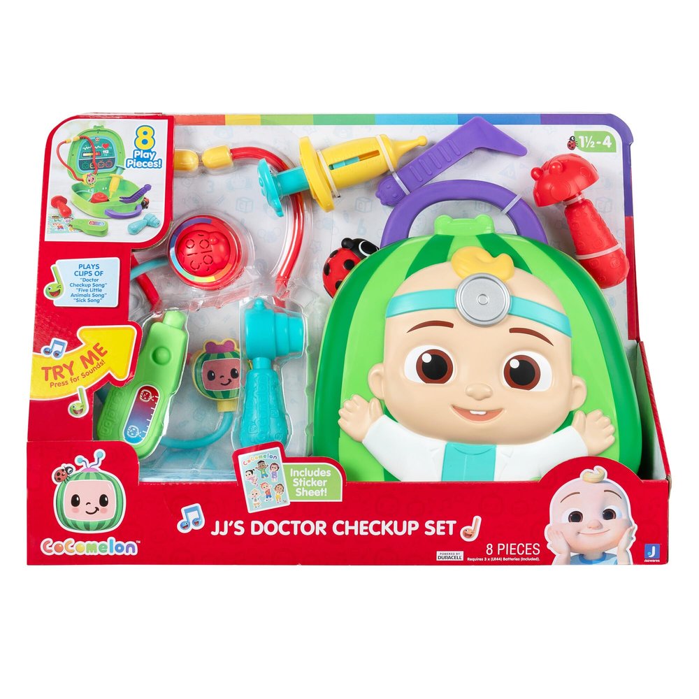 CoComelon CMW0691 - Sing Along Doctor's Case, Educational Toy with Sound, Official German Language Version