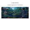 3 Card Spread Tarot Mat for Beginners and Experts, 8 Printed Layouts for Reading, Divination Cloth, Large Size Protective Desk or Table Pad for Readings (Midnight-Mushrooms-2) view 3