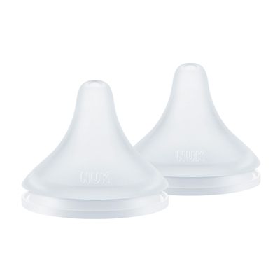 NUK Perfect Match Fast Flow Soft Silicone Nipple with Anti-Colic Vent, 2 Pack, BPA Free