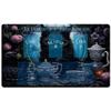 3 Card Spread Tarot Mat for Beginners and Experts, 8 Printed Layouts for Reading, Divination Cloth, Large Size Protective Desk or Table Pad for Readings (Black-Cat-Apothecary-2) view 1