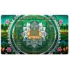 3 Card Spread Tarot Mat for Beginners and Experts, 8 Printed Layouts for Reading, Divination Cloth, Large Size Protective Desk or Table Pad for Readings (Lakeside-Garden-2) view 1