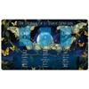 Madaket Lane 3 Card Spread Tarot Mat for Beginners and Experts, 8 Printed Layouts for Reading, Divination Cloth, Large Size Protective Desk or Table Pad for Readings (Flight-of-The-Luna-Moths-2) view 1
