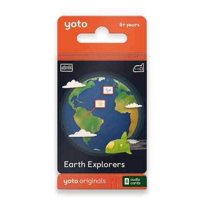 YOTO Earth Explorers 8 Kids Audio Cards for Use with Player & Mini All-in-1 Audio Device, Educational Screen-Free Listening with Fun Stories for Learning & Interactive Quizzes, Ages 6+
