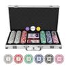 SHANTRA Poker Chips Poker Sets with Aluminum Case, Texas HoldEm Poker Set with 11.5 Gram Numbered Chips, Casino Chip Sets with 2 Decks of Plastic Playing Cards for Blackjack Gambling Games (300PCS) view 1