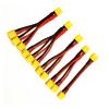ACGTUY XT60 Parallel Connector Male/Female Cable 1 to 2 1 to 3 Dual Extension Y Splitter Silicone Wire 14AWG Fit Compatible RC Batry(1 Female to 3 Male) view 1