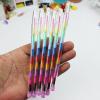 10/24Pcs Stacking Buildable Stackable Colouring Pencils 11 in 1 Building Block Colouring Wax Crayon view 3