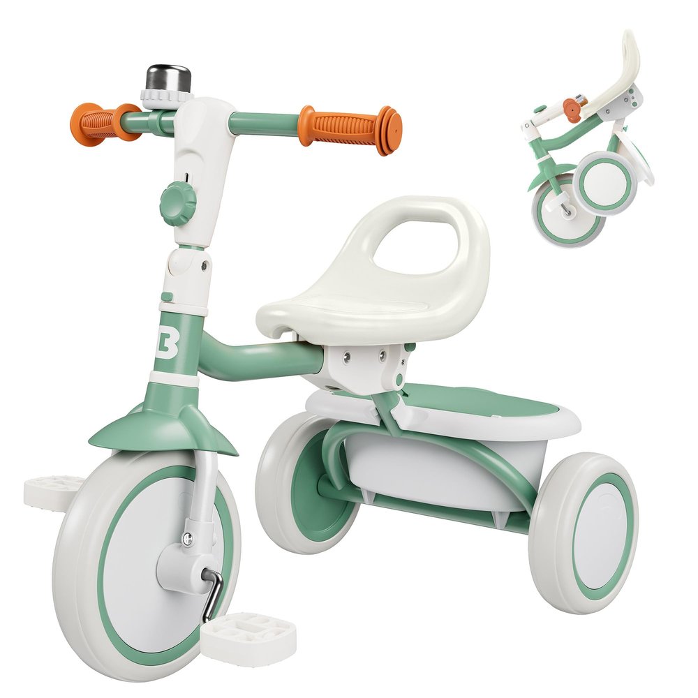 besrey Toddler Tricycle with Bell, Kids Tricycle Age 18 Months to 5 Years, Kids Trike, Toddler Bike for 1.5-5 Year Olds, Baby Trike, Gifts & Toys for Boys & Girls