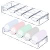 Cosmos 2 Pcs Poker Chip Holder Acrylic Poker Chip Tray Rack Chips Storage Display Case for Holding 100 Chips, Poker Table Dealer Chips Tray for Home Party Club, Chips NOT Included (Transparent Clear) view 1