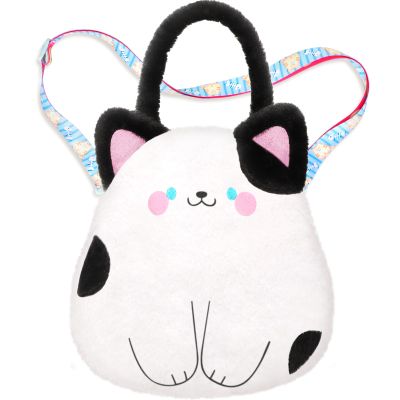 CatchCute Cat Plush Bag Crossbody Bag for Kids, Plush Handbag Tote Bag with Adjustable Strap,Soft Plush Cat Stuffed Purse with Zipper,Coin Pouch Accessories for Toddlers Kids