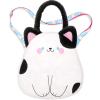 CatchCute Cat Plush Bag Crossbody Bag for Kids, Plush Handbag Tote Bag with Adjustable Strap,Soft Plush Cat Stuffed Purse with Zipper,Coin Pouch Accessories for Toddlers Kids view 1