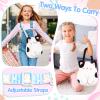 CatchCute Cat Plush Bag Crossbody Bag for Kids, Plush Handbag Tote Bag with Adjustable Strap,Soft Plush Cat Stuffed Purse with Zipper,Coin Pouch Accessories for Toddlers Kids view 2