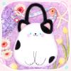 CatchCute Cat Plush Bag Crossbody Bag for Kids, Plush Handbag Tote Bag with Adjustable Strap,Soft Plush Cat Stuffed Purse with Zipper,Coin Pouch Accessories for Toddlers Kids view 3