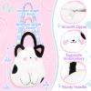 CatchCute Cat Plush Bag Crossbody Bag for Kids, Plush Handbag Tote Bag with Adjustable Strap,Soft Plush Cat Stuffed Purse with Zipper,Coin Pouch Accessories for Toddlers Kids view 4