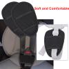 2 Pack Car Seat Crotch Cushion Universal Cushion Crotch Pads,Stroller Crotch Pads for Car Seat Pushchair for Comfort Cushion Car Seats Covers(Black) view 4