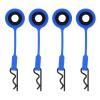 equlup RC Body Clips Pins, 4PCS RC Body Clips Pins RC Car Shell Body Fixed Clips Retainer Silicone Metal Universal for 1/10 Model Car (Dark Blue) view 1