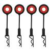 equlup 4PCS RC Body Clips Pins, 80mm/3.1in Silicone Metal Universal Shell Retainer Replacement RC Car Accessory for 1/10 Model Car (Black) view 1