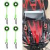 equlup RC Body Clips Pins, 4PCS RC Body Clips Pins RC Car Shell Body Fixed Clips Retainer Silicone Metal Universal for 1/10 Model Car (Green) view 4