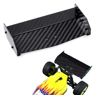 RCHUBAM 1/16 RC Rear Wing Spoiler Carbon Fiber RC Tail Wing Compatible with Losi Mini-B 1/16 RC Off Road RC Truck Upgrade Parts