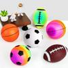Billeeit Small Sports Balls for Toddler Pack of 6, Easter Gifts for Kids, 2 Each of 5" Football, Basketball, Soccer for Playground, Toy Balls Inflatable Multi-Sport Ball Set with 1 Pump view 4