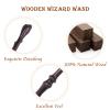 CharmRegion Wooden Wizard Magic Wand Hand Carved Wood Witch Wand for Kids Collection Cosplay, 14.5 in, Bone view 3