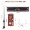 CharmRegion Wooden Wizard Magic Wand Hand Carved Wood Witch Wand for Kids Collection Cosplay, 14.5 in, Bone view 4