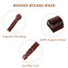 CharmRegion Wooden Wizard Magic Wand Hand Carved Wood Witch Wand for Kids Collection Cosplay, 14.5 in, Shell view 2