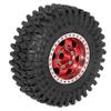 1.0 Crawler Tires and Aluminum Beadlock Wheels 4pcs 55 * 20mm 1.0 Beadlock Wheels and Tires Set for 1/18 TRX4M 1/24 RC Crawler Car Axial SCX24 FMS FCX24 Gladiator Bronco C10 (Red6-Spoke) view 3
