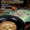 5 in 1 Premium Casino Game Set: Blackjack/Roulette/Craps/Texas Holdem/Poker Game Kit with 360 Chip+8 Deck Card+Roulette Wheel+2 Two-Sided Felt+6 Dice+Stratedgy Card,Texas Holdem Poker Blackjack Set view 2