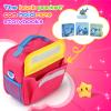 Storage Case Compatible with Little Tikes Story Dream Machine Books Starter Set, Storage Case for Little Tikes for Storybook, Audio Play, Character,with Handle and Shoulder Strap (Rose) view 3