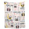 Aniruddha Custom Panda Baby Name Blanket,Personalized Panda Baby Blanket,Customized Name Blanket for Toddlers Kids Nursery,90"x120"-Family Size view 1